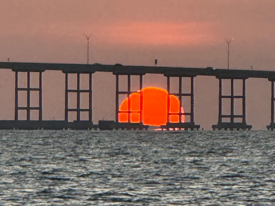 Sunset cruise before fireworks